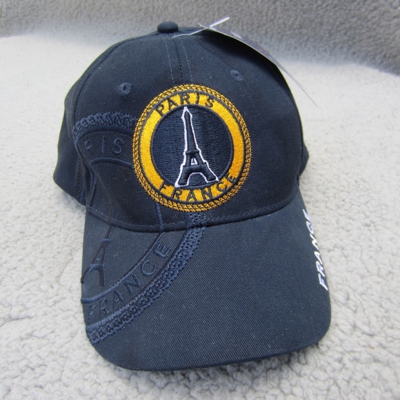 Paris France Hat  Embroidered City Of Lights Eiffle Tower Adjustable Back NWT - Picture 2 of 14